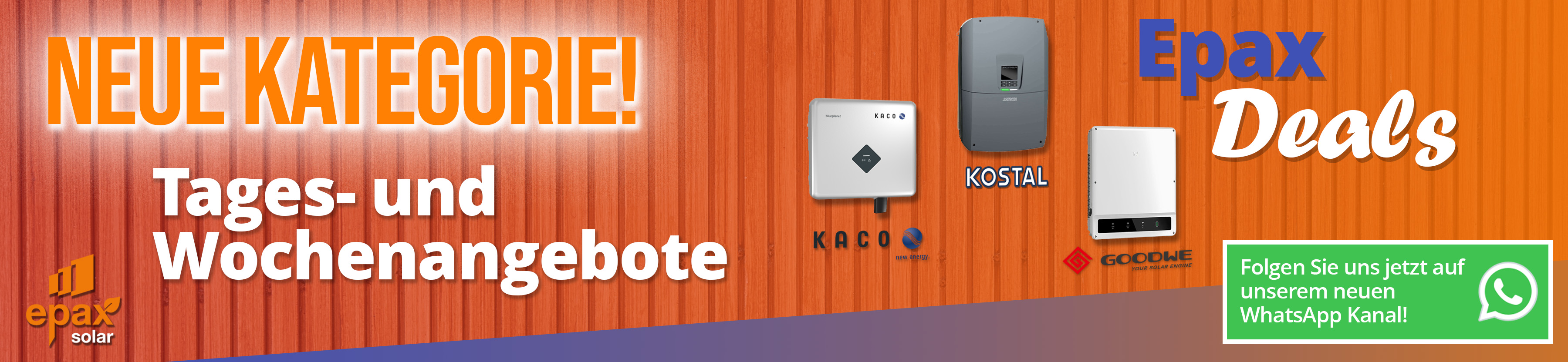 Epax Solar Angebote KW18 - Epax Deals