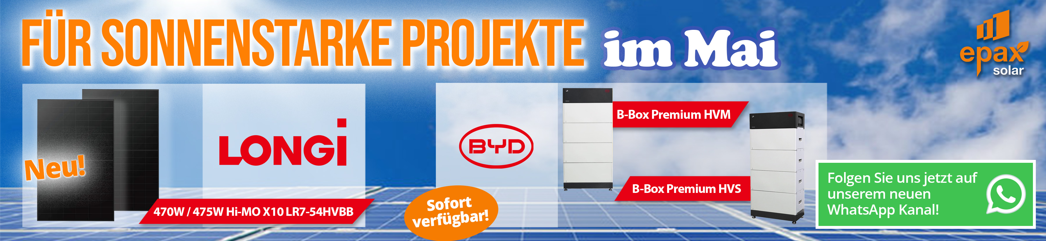 Epax Solar Angebote KW19 – Sonnenstarke Projekte
