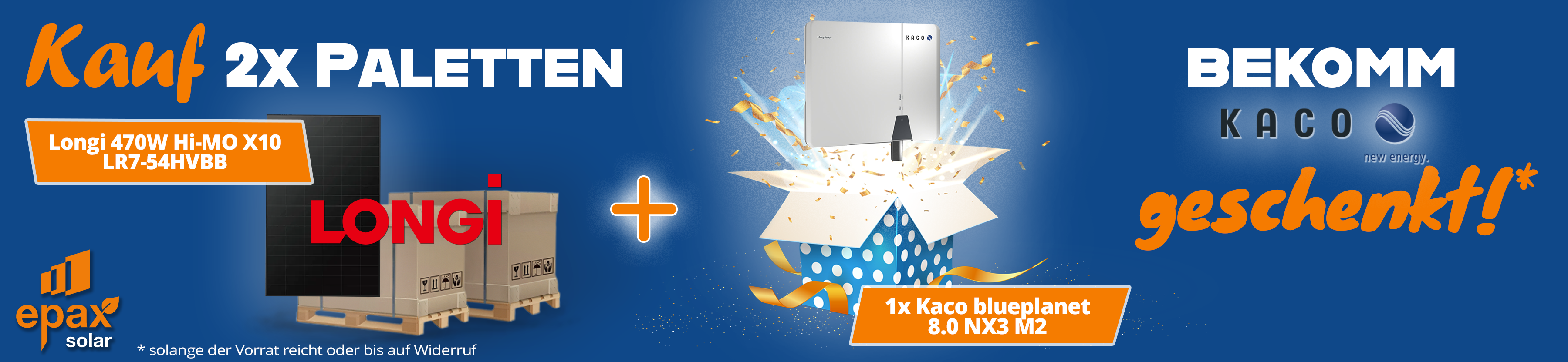 Epax Solar Angebote KW20– Longi + Kaco